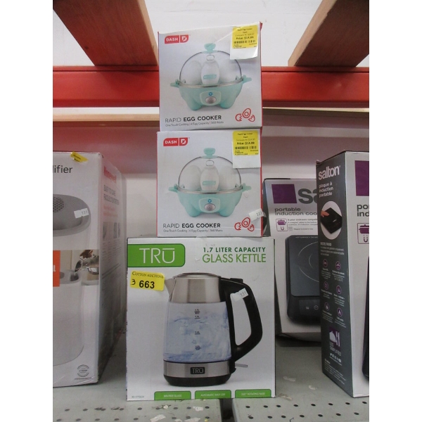 1.7L Glass Kettle & 2 Rapid Egg Cookers