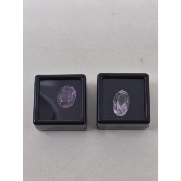 2 Oval Cut 10+Carat Loose Amethyst Gemstones 