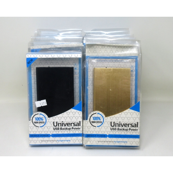 10 Universal USB Power Banks - 9 Black 1 Gold