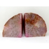 Image 1 : Pink Polished Brazilian Crystal Agate Bookend Set