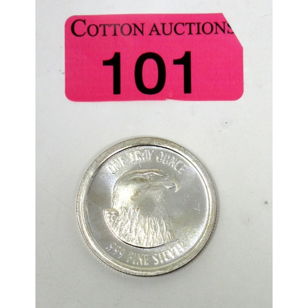 1 Oz .999 Silver Bald Eagle Round 