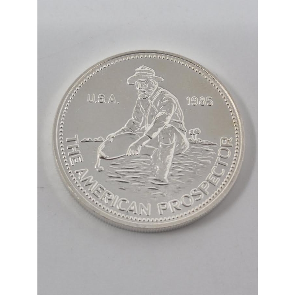 1 Oz .999+ Silver 1985 Engelhard/Miner Round