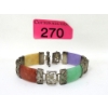 Image 1 : .925 Sterling Silver Multi-Gemstone Bracelet