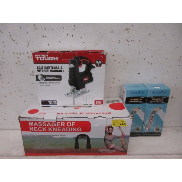 Jig Saw, Massager & 2 New Shower Head Filters 
