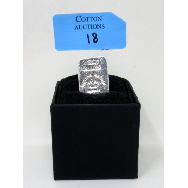 2 Oz .999 Silver Hand Poured Bar 