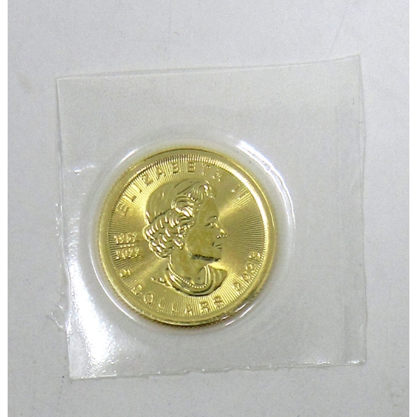 1/20 Oz/ 1.55 Grams .9999 Fine Gold 1993 Canada Maple Leaf Coin 