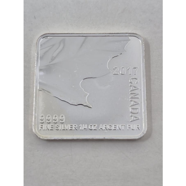 1/4 Oz .9999 Silver Canadian $3 Maple Leaf Coin 