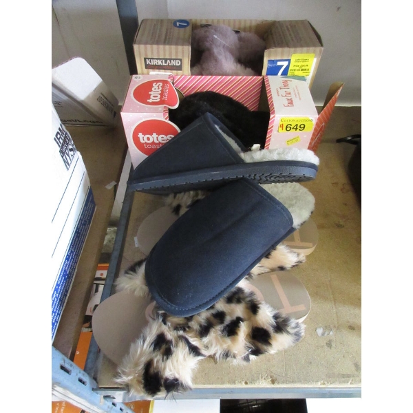 4 Assorted Pairs of Ladies Slippers - 2 in boxes