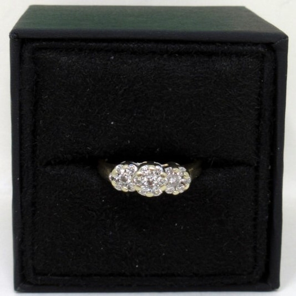 14KT Yellow Gold Multi-Diamond Ring 