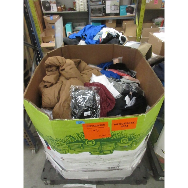 Skid of Overstock & Customer Return Clothing - As Is