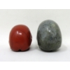 Image 3 : 20 Gram Flame Jasper & 32 Gram Larvikite 3D Skulls