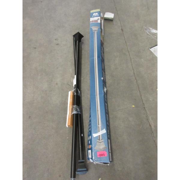 1 Black & 1 Satin Nickle Extendible Curtain Rods 