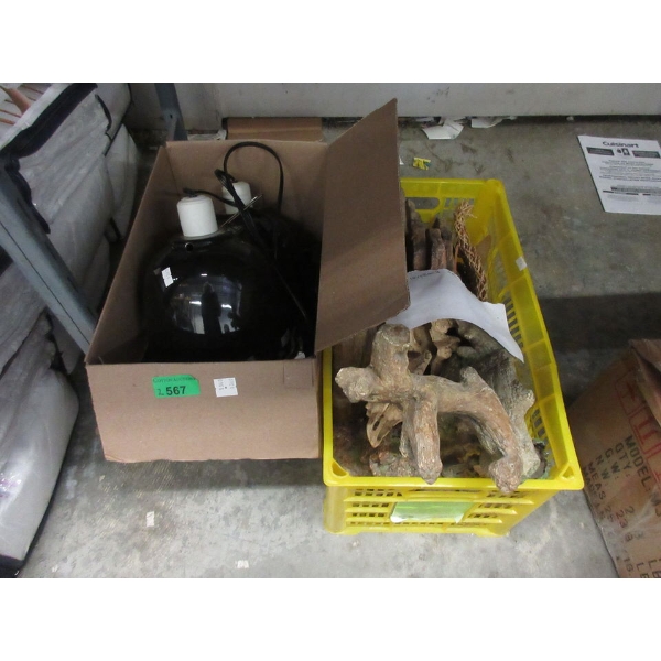 2 Boxes of Assorted Reptile Tank Accessories