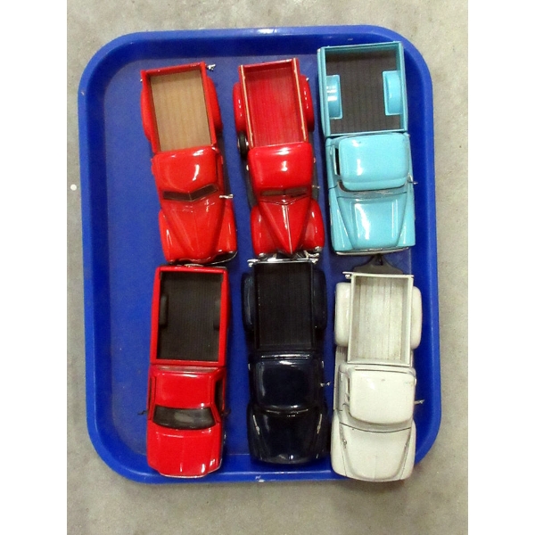 6 Assorted Diecast Car Models - 1:24 Scale