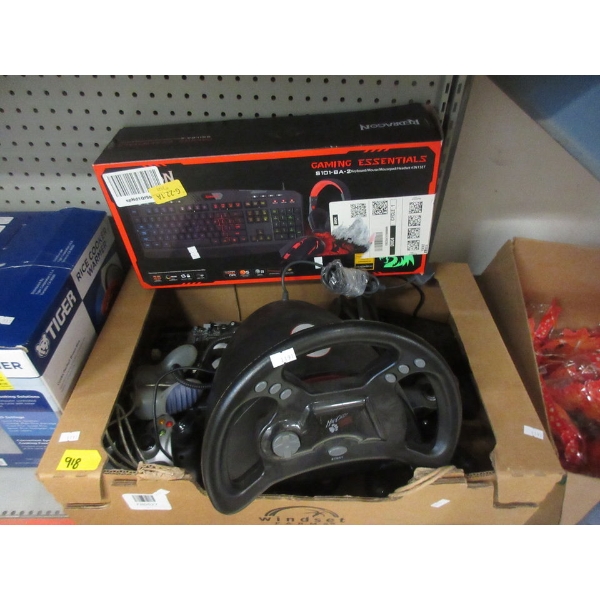 Box of Preowned & Customer Return Gaming Gear