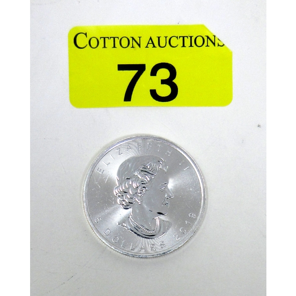 1 Oz .9999 Silver 2019 Maple Leaf Coin 