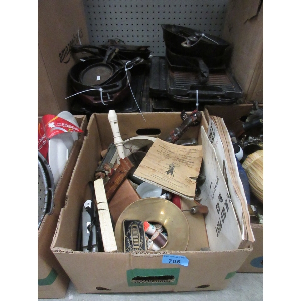 Large Box of Assorted Vintage & Other Collectibles 