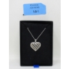 Image 2 : Half Carat Black & White Diamond Heart Pendant 