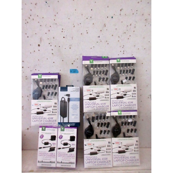 2 Packs of 4 Assorted Universal Laptop Charger Sets
