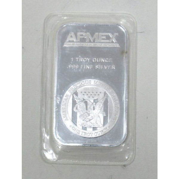 1 Oz .999 Silver APMEX Bar 