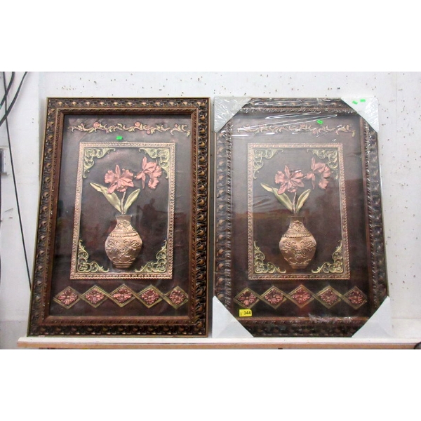 2 New Oversize 3D Wall Art - 28" x 38" Each