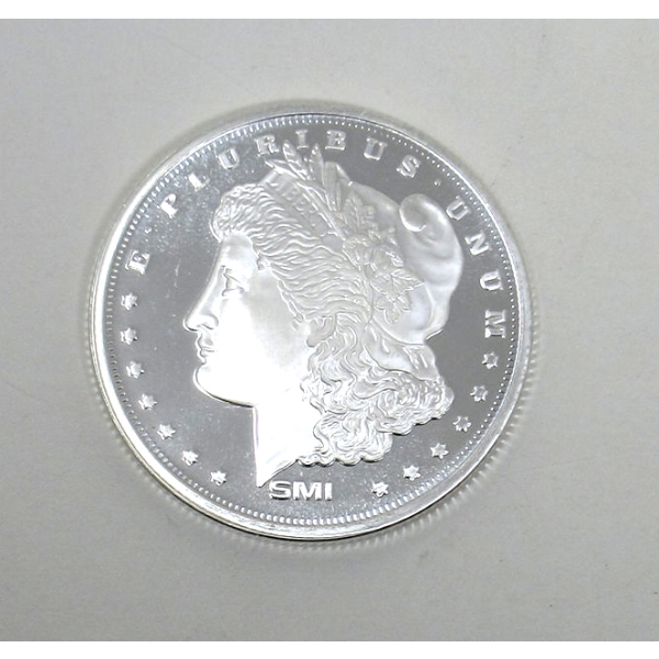 1 Oz .999 Silver Morgan Head Round 
