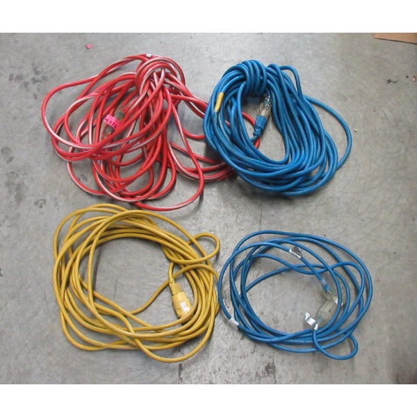 4 Assorted Extension Cords - Preowned
