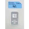 Image 1 : 1 Oz .999 Silver TD Bank Investor Bar 