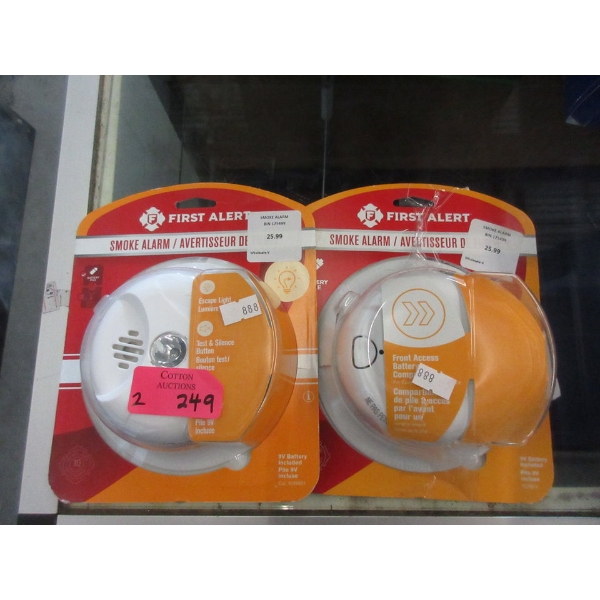 2 First Alert Smoke Detectors - Battery Operated