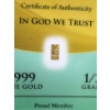 Image 2 : 2 x 1/2 Grain .999 Fine Gold Certified Bars 