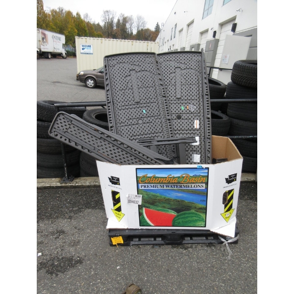 Skid of Folding Picnic Table Parts