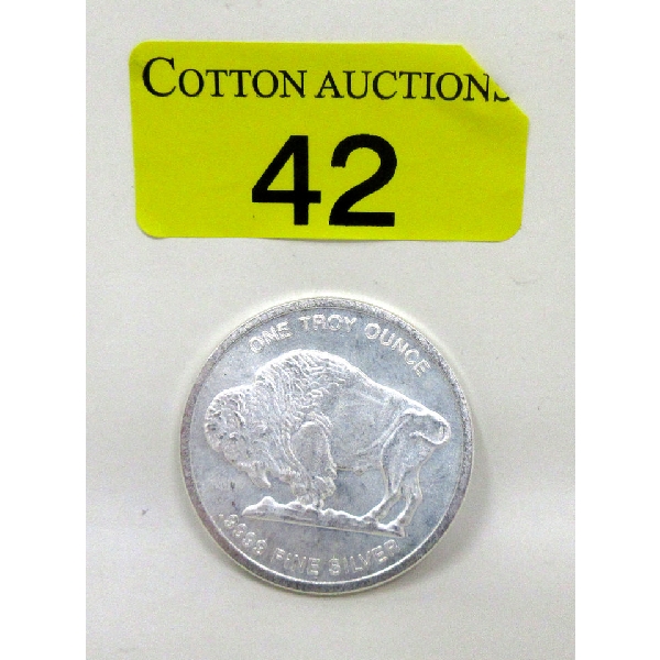 1 Oz .9999 Silver Buffalo/Indigenous Round 