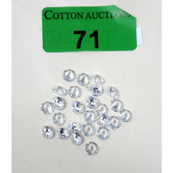 25 Pieces AAA Grade Cubic Zirconia 7mm Rounds