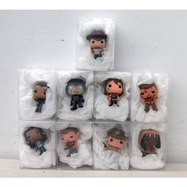 9 Funko Pop "Walking Dead" Vinyl Figures