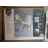 Image 1 : 2-Pack of White Chairs with Bonded Leather Seats