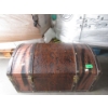 Image 1 : Faux Leather Dome Top Storage Chest