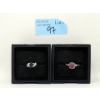 Image 1 : Garnet & Diamond Sweetheart Ring & Ruby & Diamond Ring