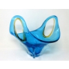 Image 1 : Mid-Century Blue Art Glass Centerpiece Bowl