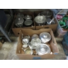 Image 1 : 3 Boxes of Metal Pots, Pans & Teapots - Preowned