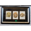 Image 1 : Bill Reid Framed 3 Foil Haida Print Set