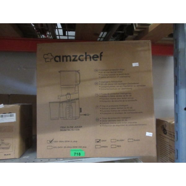 Amzchef Slow Juicer - Model: SJ-036 - Gray