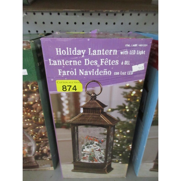 LED Illuminated Holiday Lantern - Battery Operated