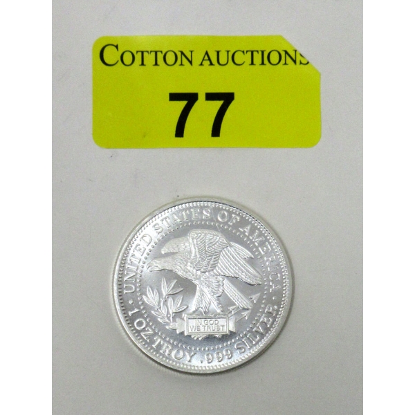 1 Oz .999 Silver Trade Unit Round 