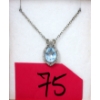 Image 1 : 2.5 CT Blue Topaz & Diamond Pendant