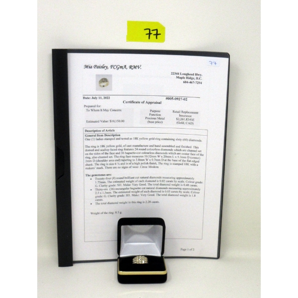 18KT Yellow Gold 2.28 CTW Diamond Ring 