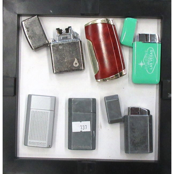 6 Ronson and Other Refillable Metal Lighters