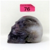 Image 1 : 3D Artist Hand Carved Amethyst Gemstone Skull 