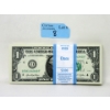 Image 1 : 100 x $1 USD Uncirculated Sequential Numbered Federal Reserve Bundle 