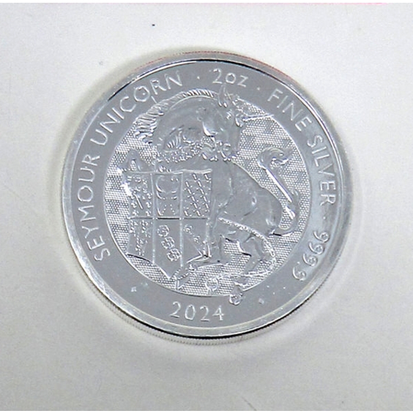 2 Oz .9999 Silver 2024 Seymour Unicorn Coin 
