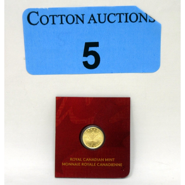 1 Gram .9999 Fine Gold 2016 MapleGram Gold Coin 